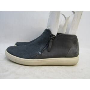 Ecco Womens Size 40 EUR Gray Soft Leather Zip Fashion Ankle Boots Booties